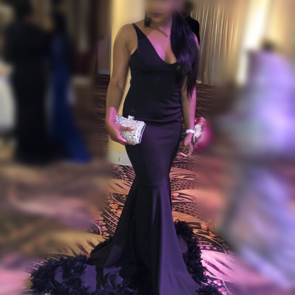 Custom Made Black Prom Dress